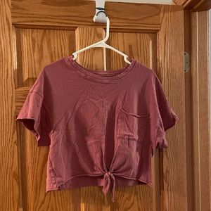 loose, cropped tee
